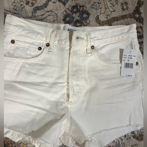 Agolde Parker vintage platinum shorts never worn size 25